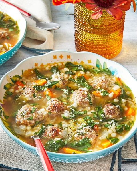 italian wedding soup with mini meatballs
