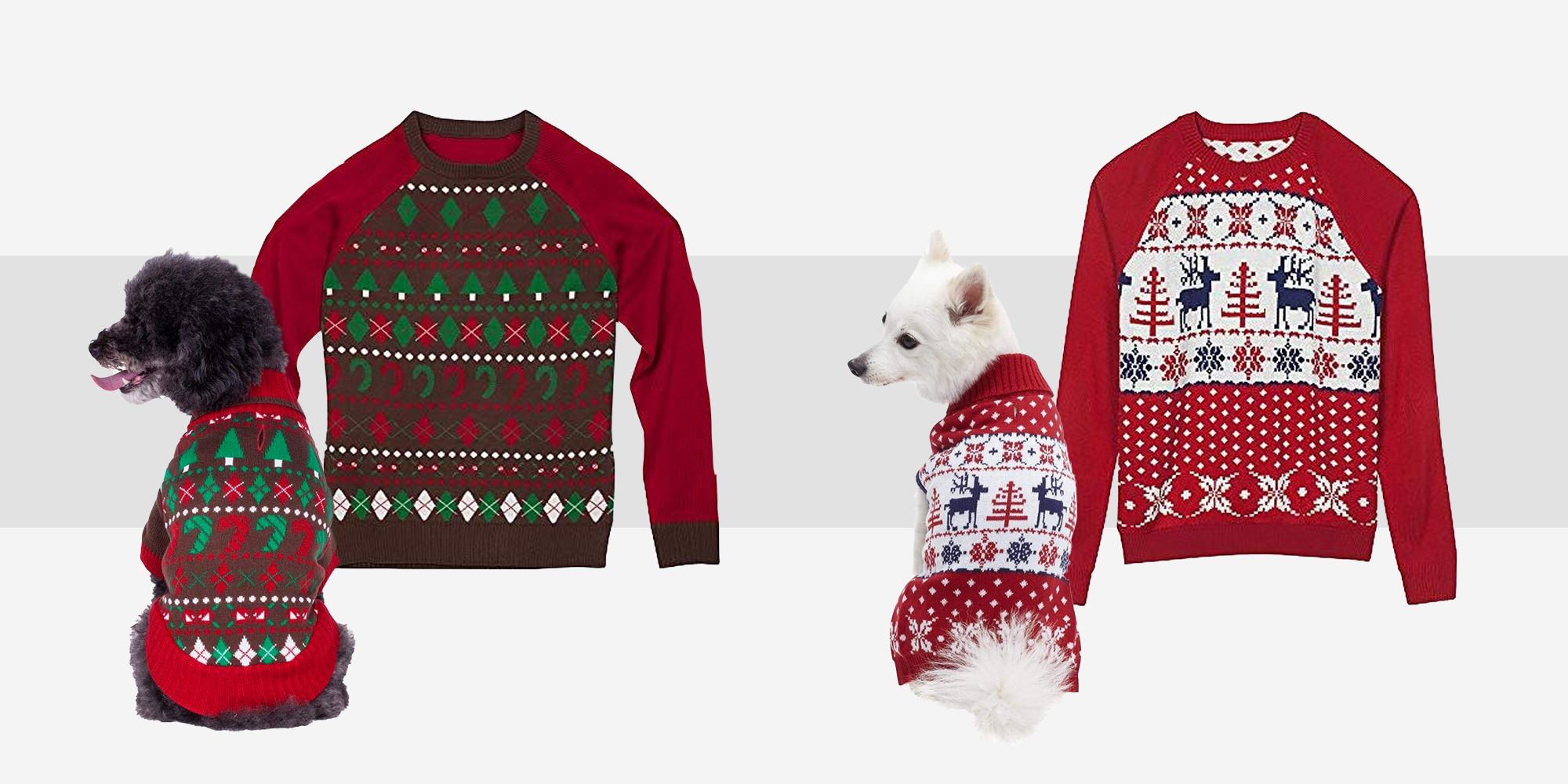 Leash Hole Option Winter Fleece Long Johns Onesie Christmas Holiday Sweater Winter Woodland Animals Print Dog or Cat Pajamas
