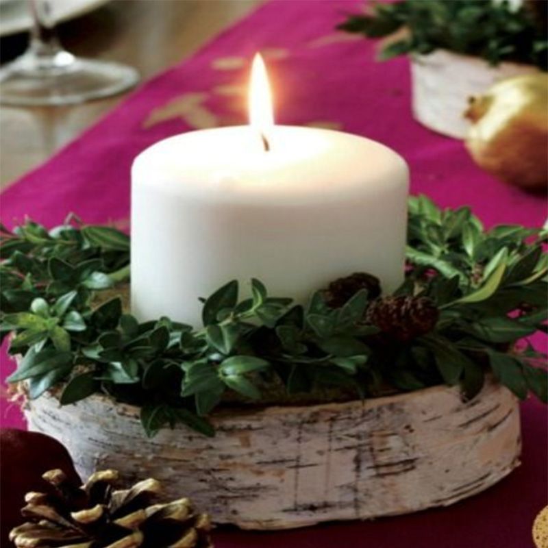 Christmas Table Lamp Santa Pattern Candlestick Candle Holder Xmas Hanging Decors 