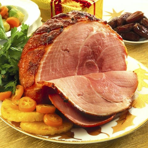 ham and pineapples on fall platter ham and pineapples on fall platter