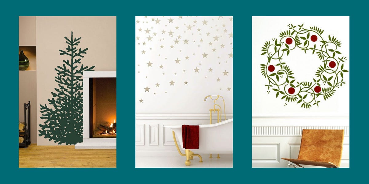 15+ Chic Christmas Wall Decals - Simple Christmas Wall Decal Ideas