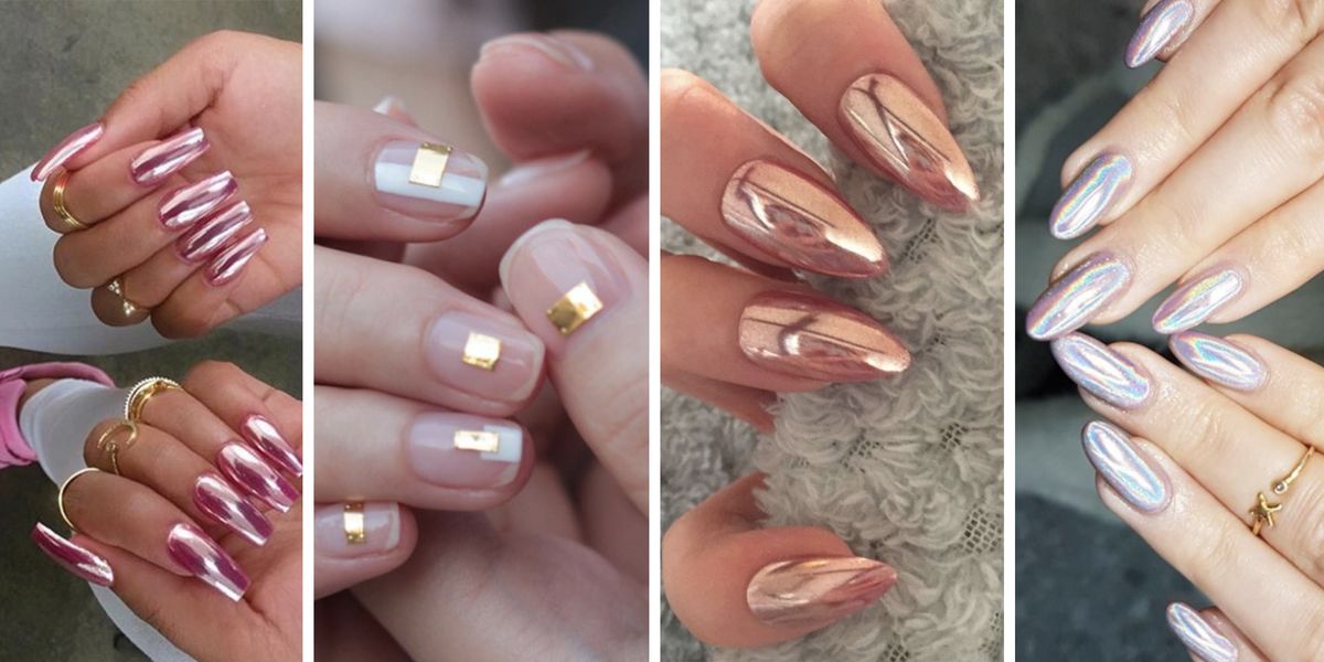 21 Chrome nails - From mirror nail polish to acrylic nail art ideas