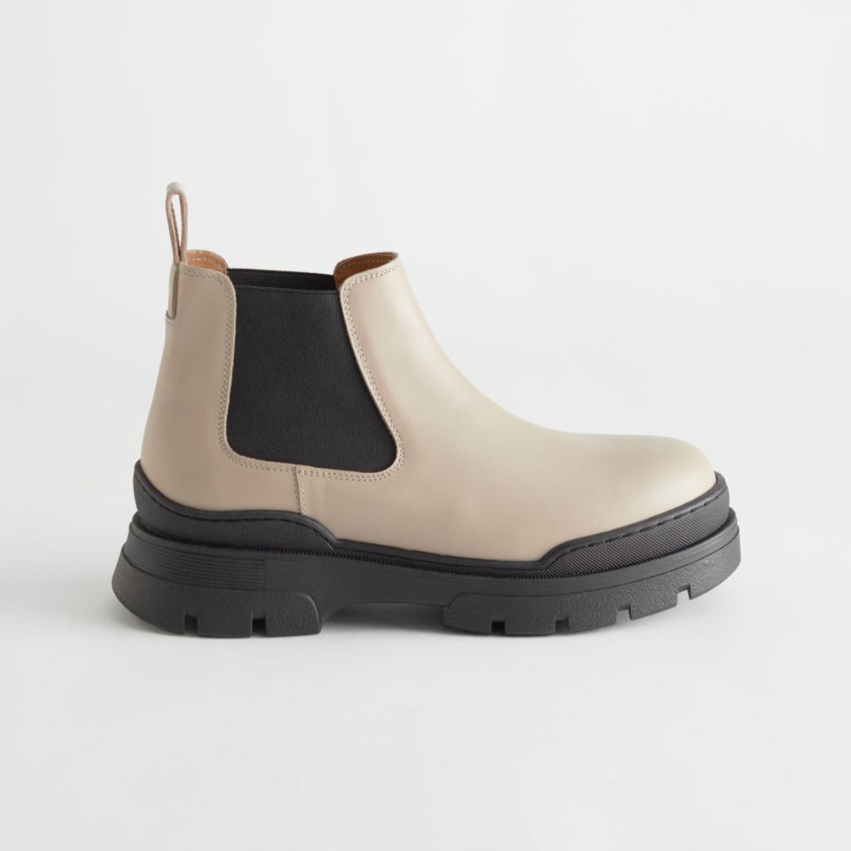 chunky sole chelsea boots