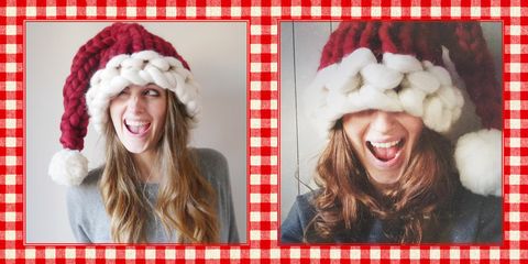 This Chunky Knit Santa Hat Will Be The Coziest Thing You