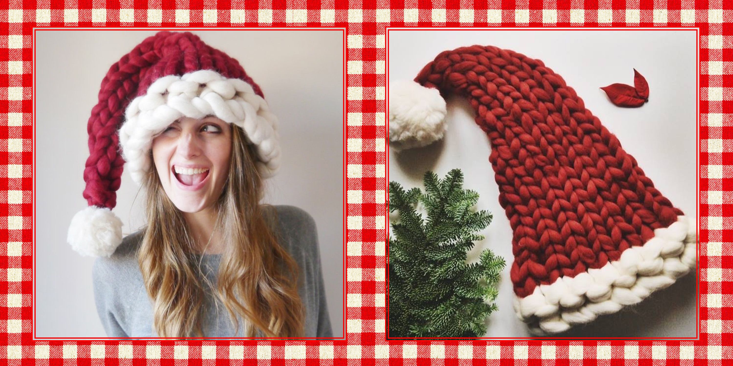 This Chunky Knit Santa Hat Will Be The Coziest Thing You