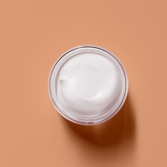 cosmetic jar with cream lotion skin care top view, moisturizer, beauty product 3d rendering