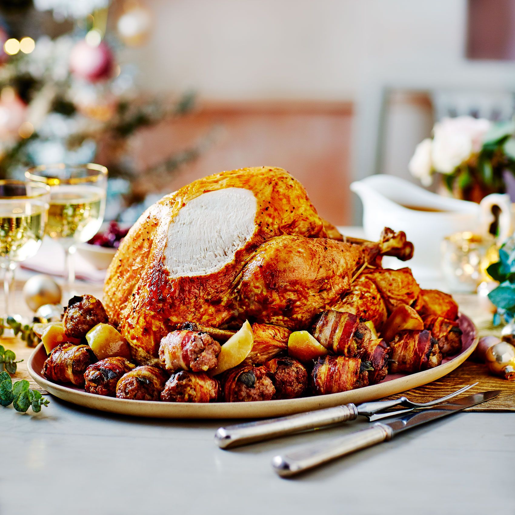 Classic Christmas roast turkey