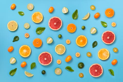 citrus fruits pattern background