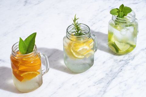 citrus infused water non alcohol cocktails with orange, lemon and lime
