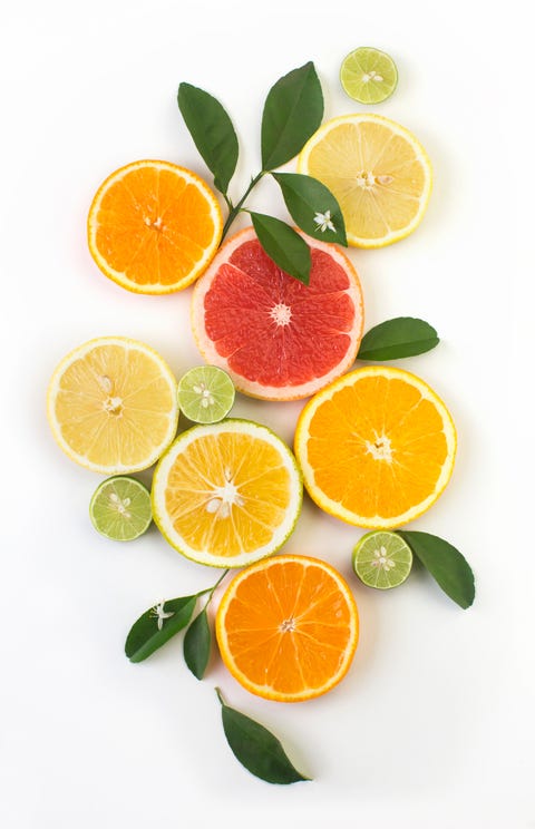 Citrus slice on white background. Citrus slice on white background.
