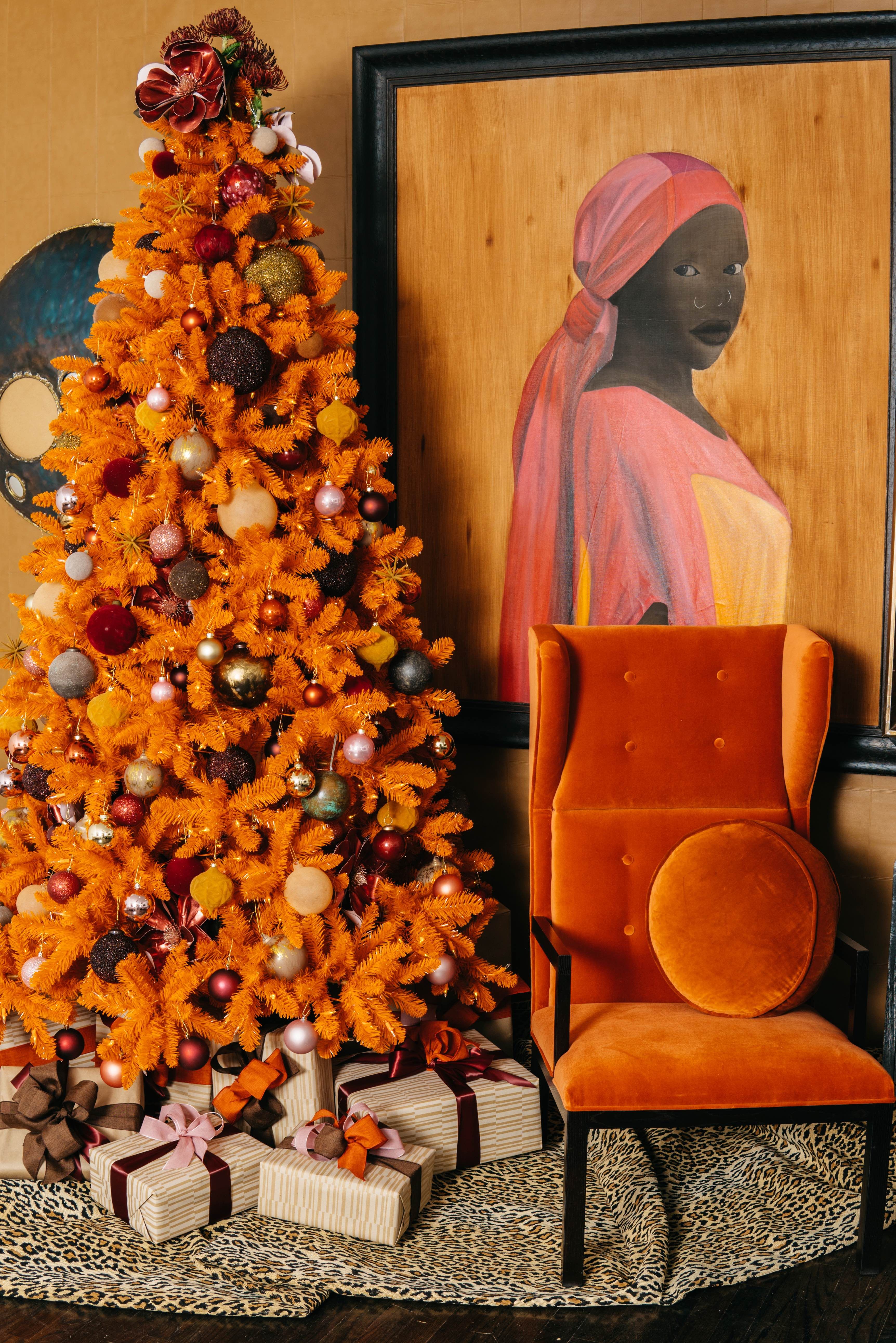 Tin Art Pine Tree Holiday Folk Art Primitive Decor Use Christmas Woodsy 