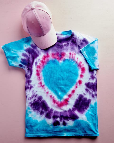 heart tie dye t shirt