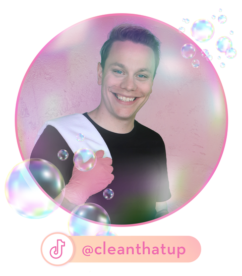 brandon pleshek, a cleanfluencer who started his own tiktok channel called clean that up