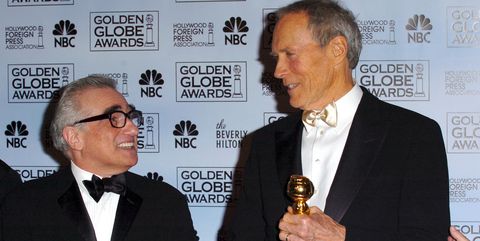 martin scorsese and clint eastwood, winner of best motion picture director for million dollar baby photo by sgranitzwireimage