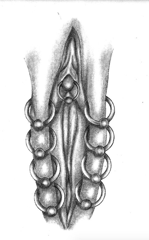 Piercing vulva Outer Labia