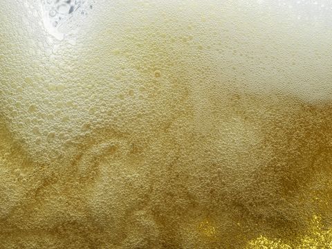 close up frothy beer