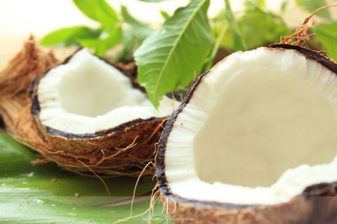Close-Up Of Coconuts On Table