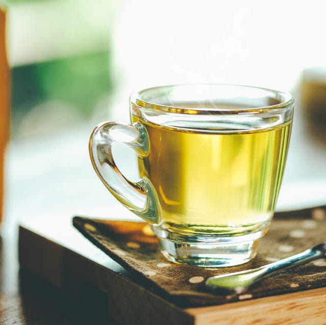 Close-Up Of Green Tea In Cup On Table