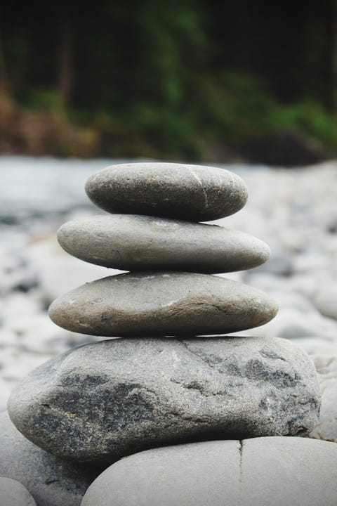 Close-Up Of Pebble Stack close up of pebble stack
