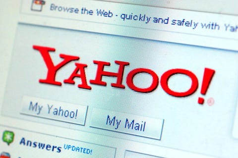 Close-up of the Yahoo homepage. Close-up of the Yahoo homepage.