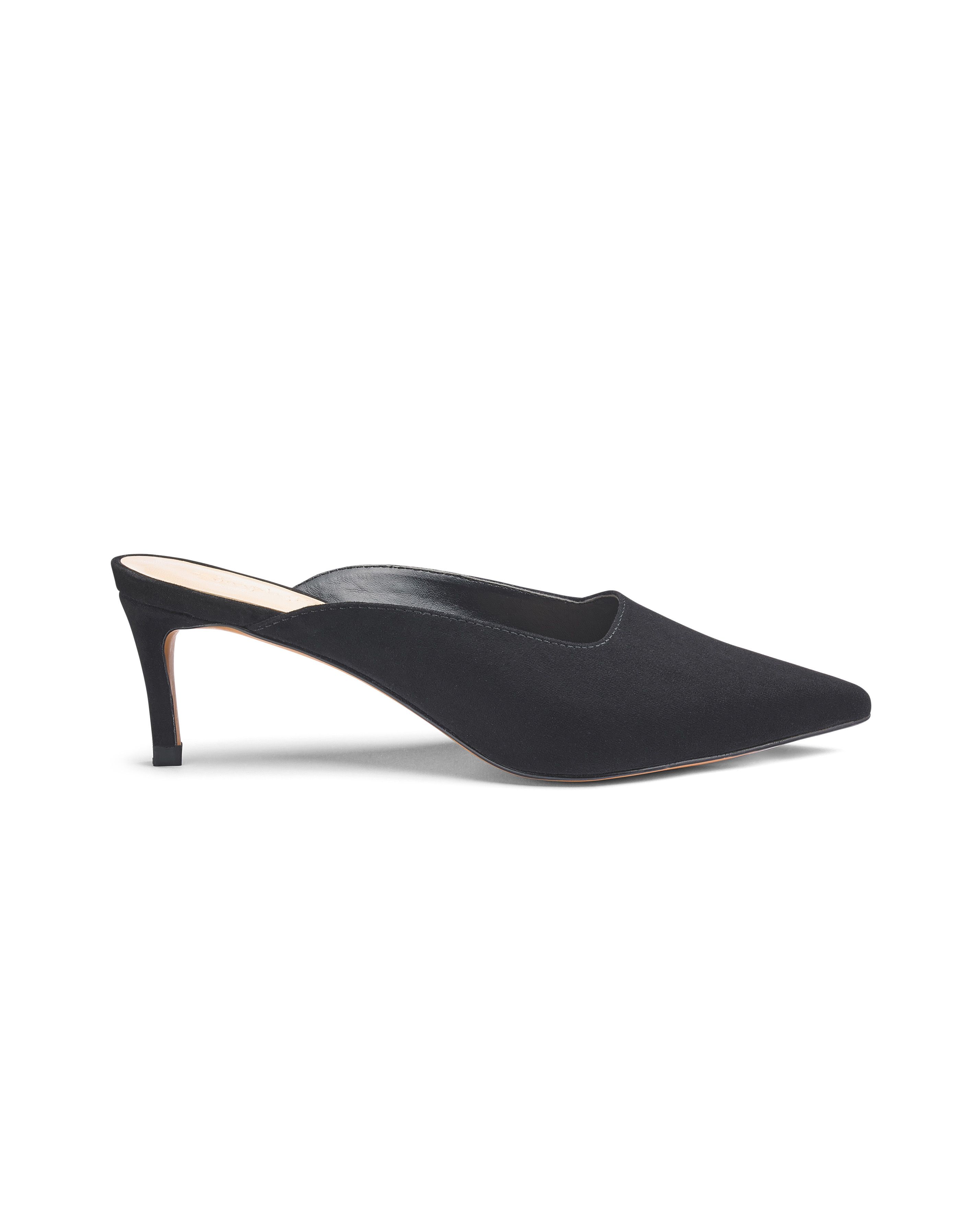 low heel party shoes black