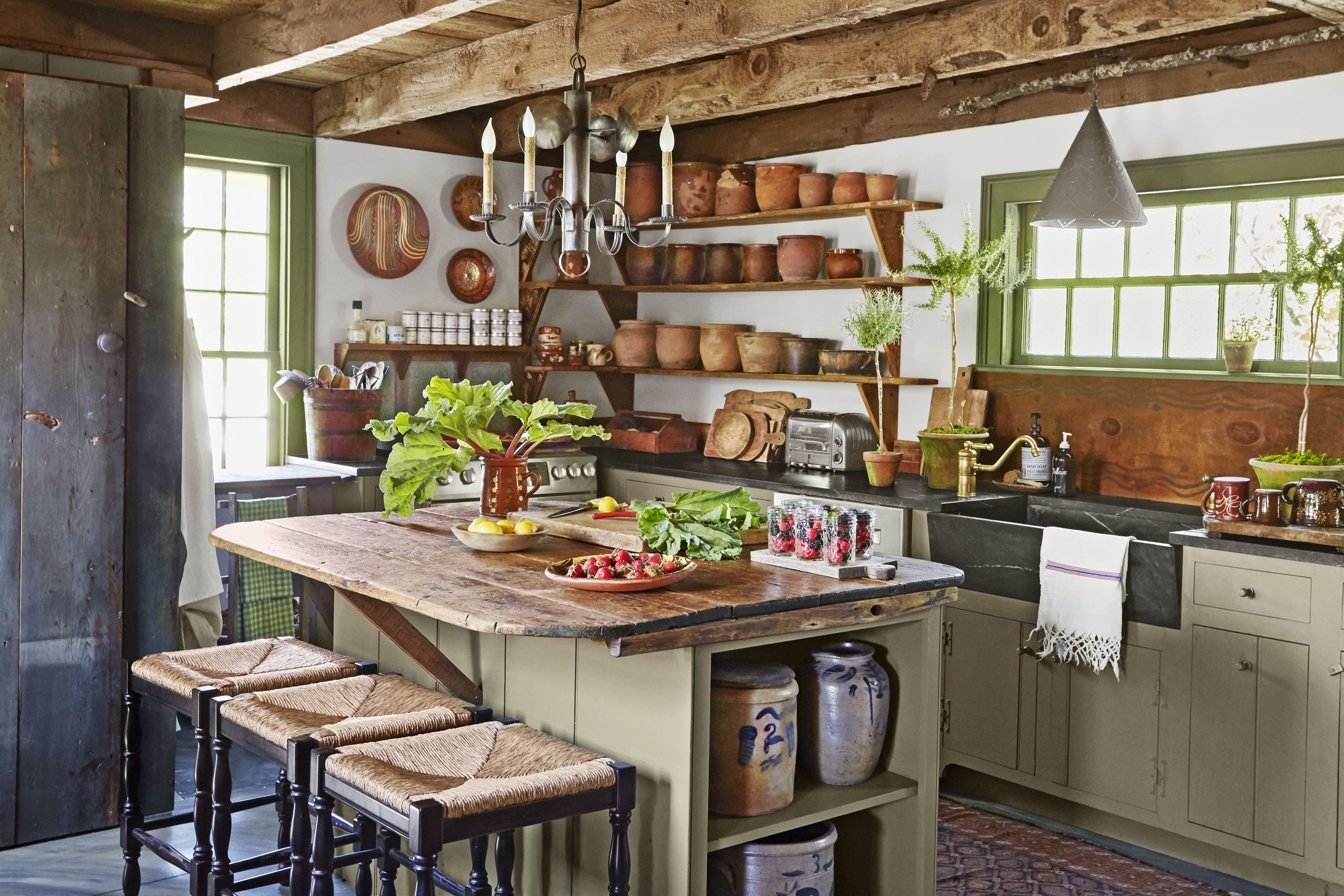 Indomitable creative tile 34 Farmhouse Style Kitchens - Rustic Decor Ideas for Kitchens