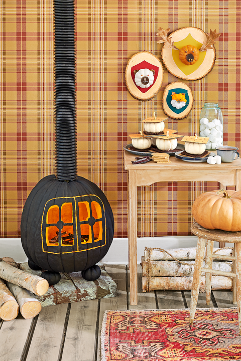 pumpkin carving ideas woodburning stove pumpkin