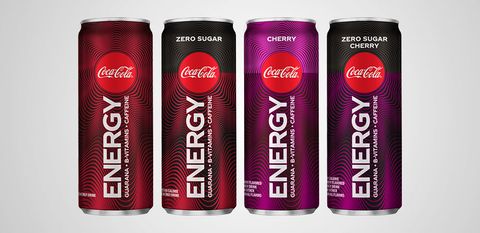 Beverage can, Drink, Energy drink, Non-alcoholic beverage, Material property, Sports drink, Soft drink, Energy shot, Magenta, 