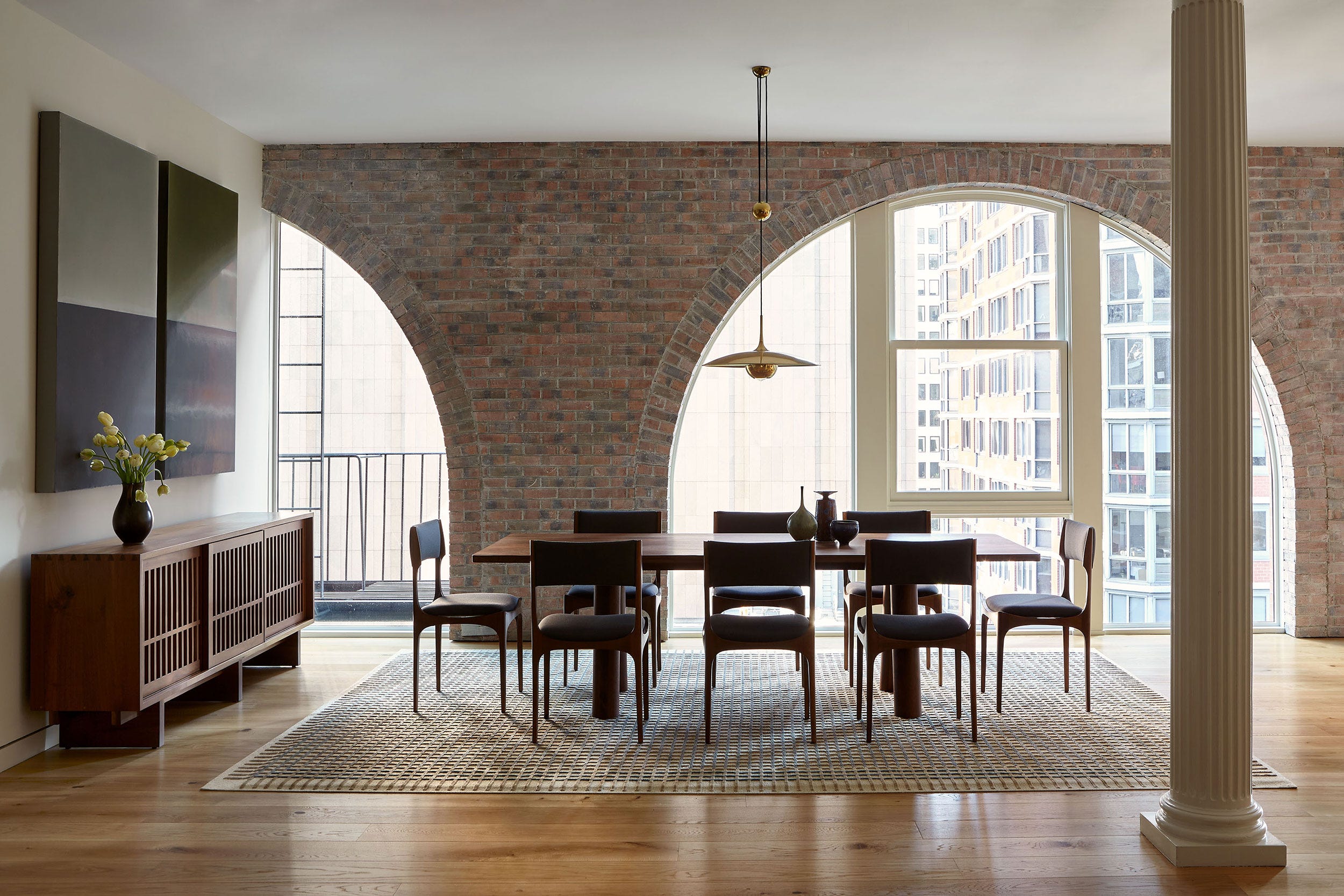 With Classic Brick Arches and a Covetable Wine Collection, This Tribeca Home Is the Ultimate Bachelor Pad
