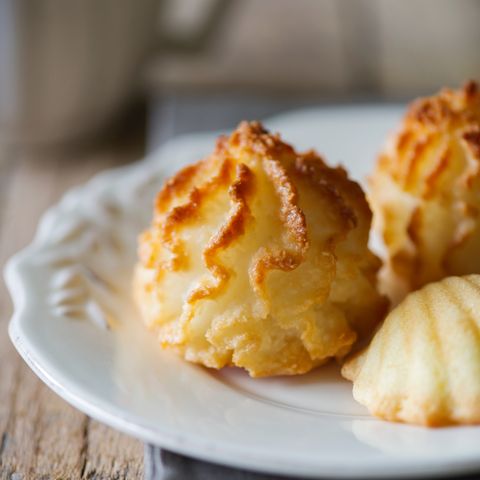 Coconut Macaroons and Madeleine on Plate