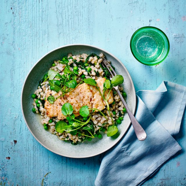 best fish recipes cod and pearl barley risotto