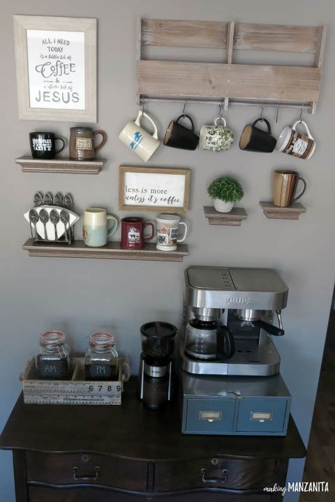 20 Coffee Bar Ideas For Your Home Diy Ideas For Coffee Stations In Your Kitchen