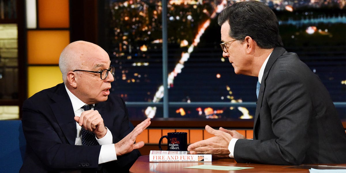 Stephen Colbert Asked Michael Wolff All the Right Questions