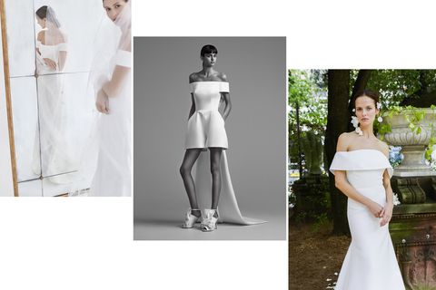 Clothing, Dress, Photograph, Shoulder, White, Wedding dress, Gown, Bridal party dress, Bride, Bridal clothing, 