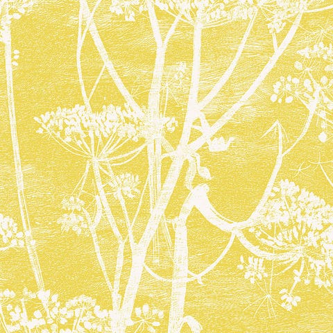 'Cow Parsley' wallpaper in lemon yellow, Cole & Son