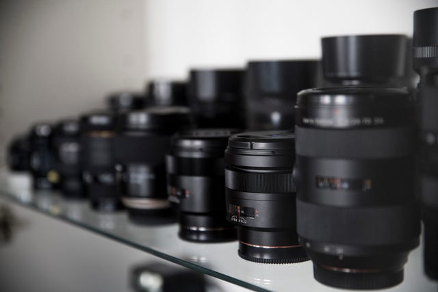 collection of lenses for reflex cameras