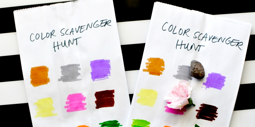 Involve Your Neighbors In These Creative Activities Color Scavenger Hunt | Photo from IHEARTCRAFTYTHINGS