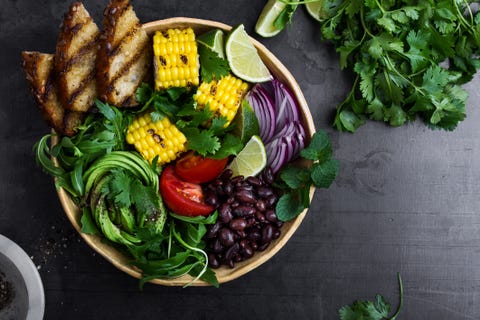 Colorful healthy vegan meal. Salad bowl colorful healthy vegan meal salad bowl