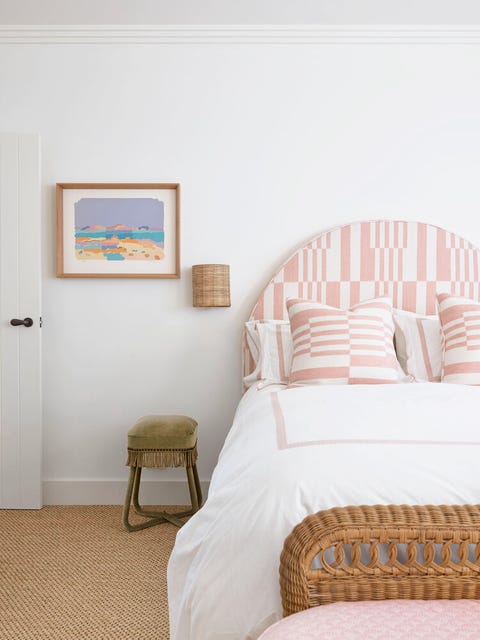 pink and white bedroom