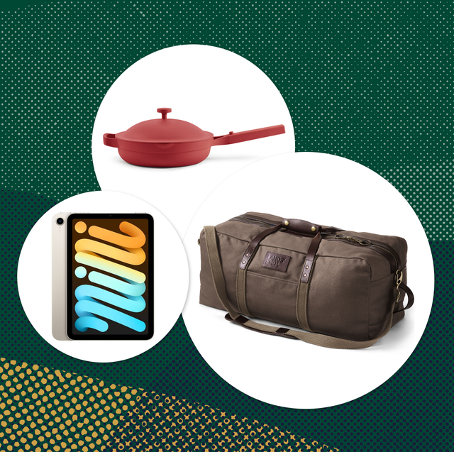 always pan, ipad mini, and brown duffel bag