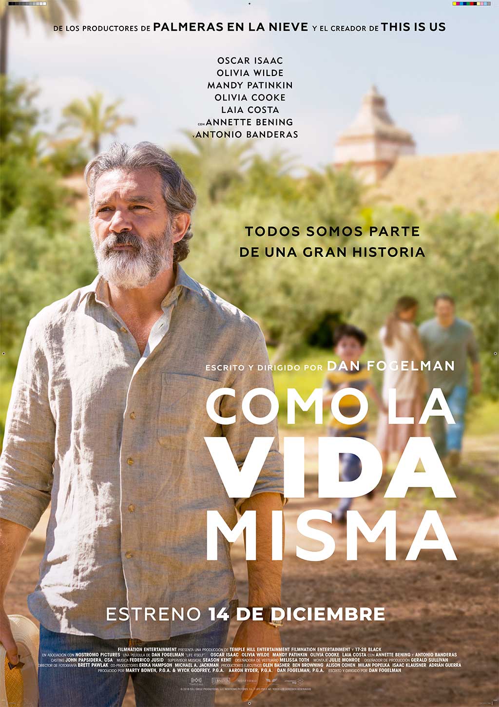 Como la vida misma': cartel, en primicia, del drama generacional de Antonio  Banderas