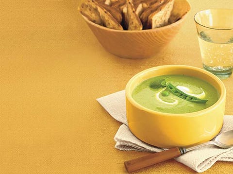 fresh pea soup with mint