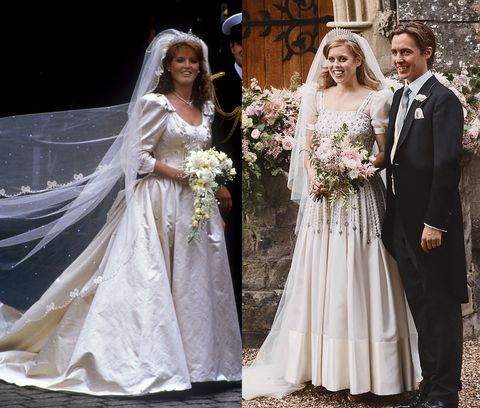 Princess Beatrice's Wedding Dress Compared to Sarah Ferguson Fergie