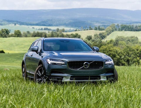 white volvo v90