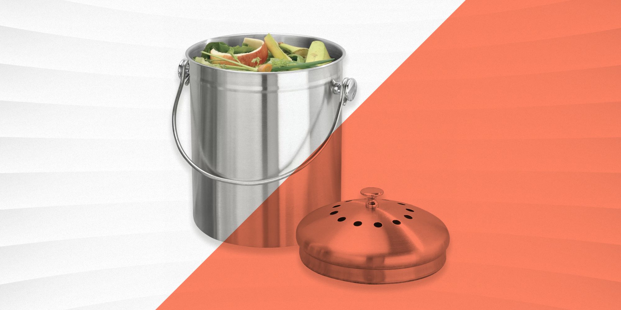 ENLOY Compost Bin Stainless Steel Indoor Compost Bucket for Kitchen Countertop 