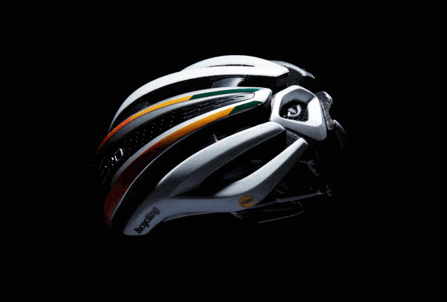 damaged cycling helmet