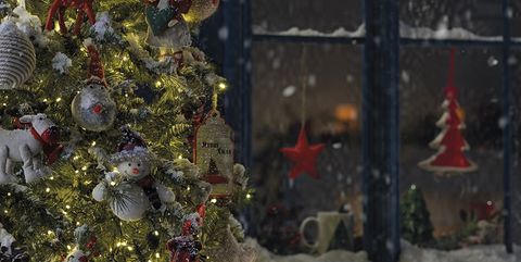 Christmas tree, Tree, Christmas, Christmas ornament, Christmas decoration, Winter, Christmas eve, Interior design, Plant, Snow, 