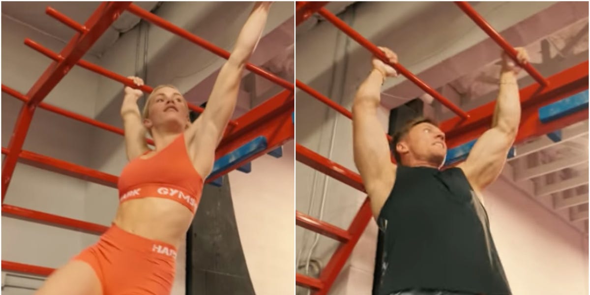 Watch This Bodybuilder and Gymnast in a Battle of the Sexes Ninja Challenge