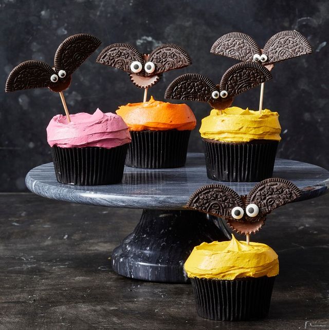 halloween desserts cookie bat cupcakes