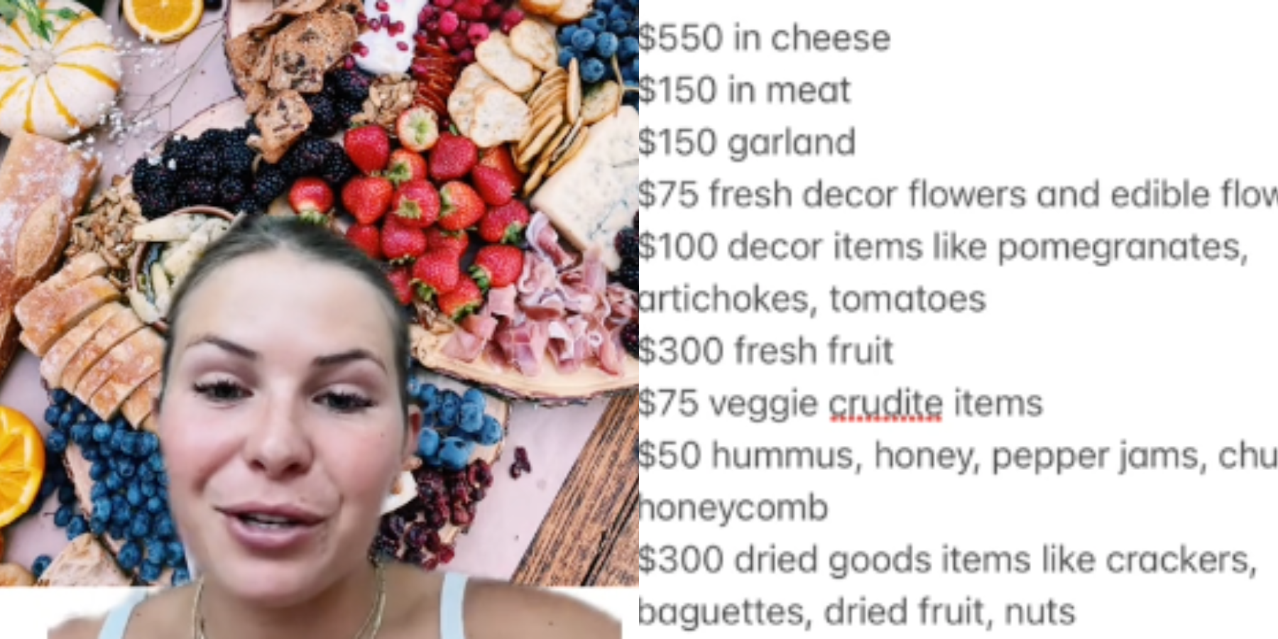 TikTok Users Are Ripping Apart This Creator For Her $7,000 Charcuterie Boards